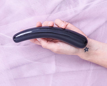 BLACK OBSIDIAN YONI WAND - THE SLIDE SHADOW - Yoni Wanderland